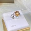 100 %925 Sterling Silver Origin Topaz Ring Females Anillos De Wedding Bands Silver 925 Jewelry Engagement Topaz Ring Box