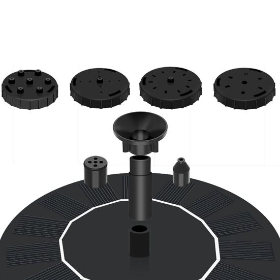 Садовый солнечный фонтан со светом, водонепроницаемый, с автоматическим включением/выключением, простая установка, высокоэффективная птичья ванна, солнечный водяной насос, фонтан