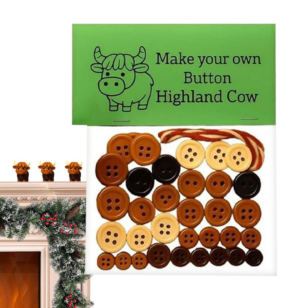 Рождественский набор пуговиц для поделок с животными Веселые пуговицы ручной работы Животные-украшения Домашние украшения Для автомобиля, квартиры, общежития, офиса