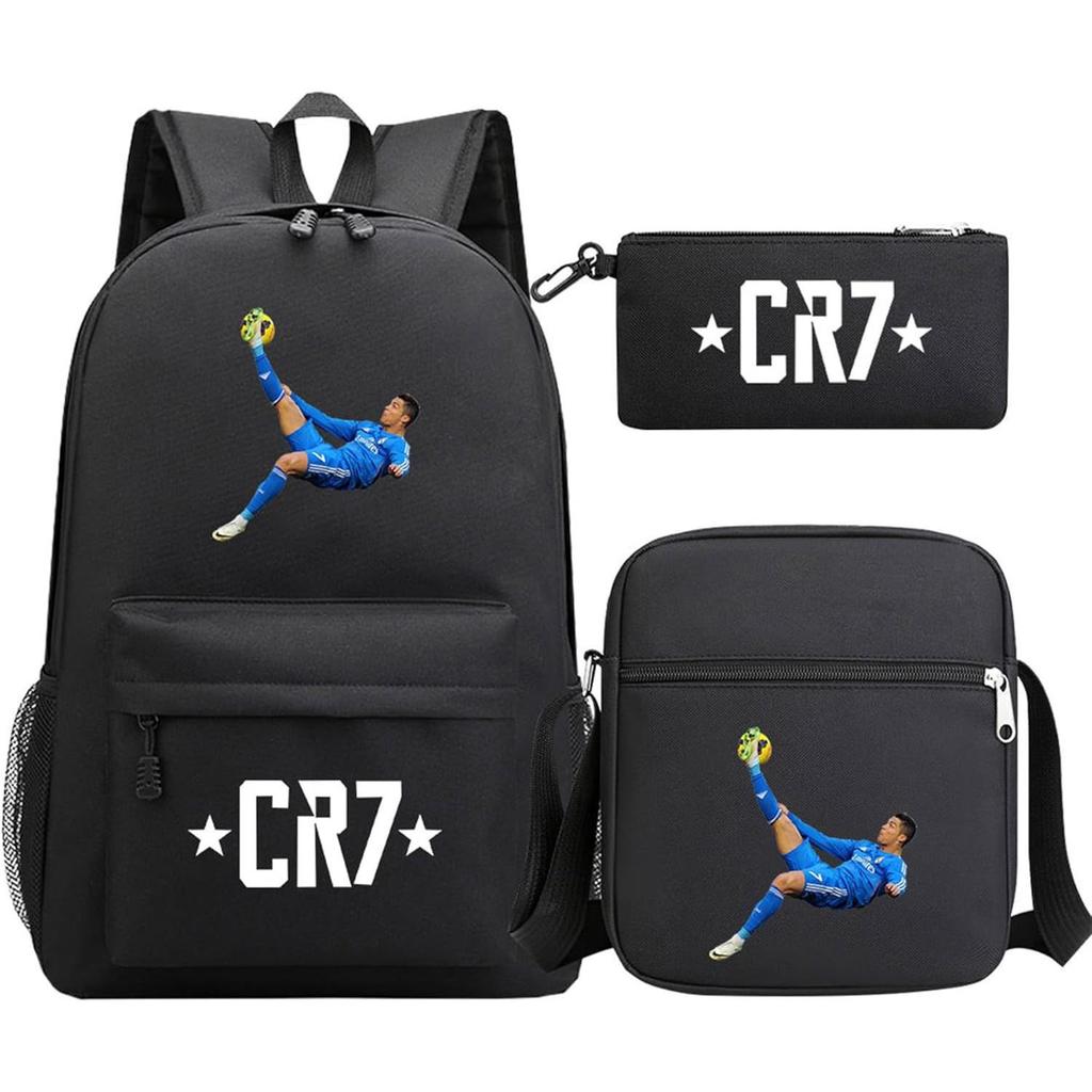 Youth Fashion Backpack Shoulder Bag Pencil Case Children'S Student School Bag 3-Piece Set