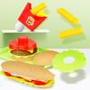 Simulation Fast Food Hamburger French Fries Kitchen Model Kids Pretend Play Toy