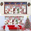 Christmas Gnome Garage Door Banner Decoration Large Garage Cover 16ft X 7ft