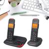D1015TAM-D One-two Digital Cordless Phone Large LED Two Handles Telephone for Home Offices Caller Display Low Radiation
