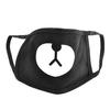 Anti-Dust Black Cute Cartoon Bear Mouth Soft Cotton Outdoor Men Women Face Mask