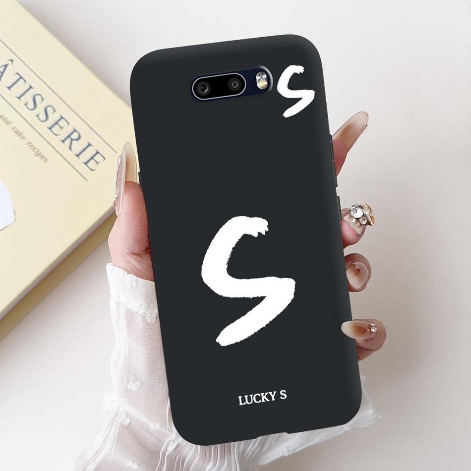 For LG V50S ThinQ / V50 ThinQ 5G Lucky Initial Letter Phone Case For LG V50 V50S ThinQ Black Silicone Soft Cases Bumpers