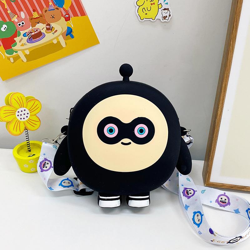 Милая модная детская маленькая сумка-портфель 2025 силиконовая новая в зарубежном стиле детская сумка для мальчиков и девочек через плечо, меняющаяся, сумка для наушников, тренд