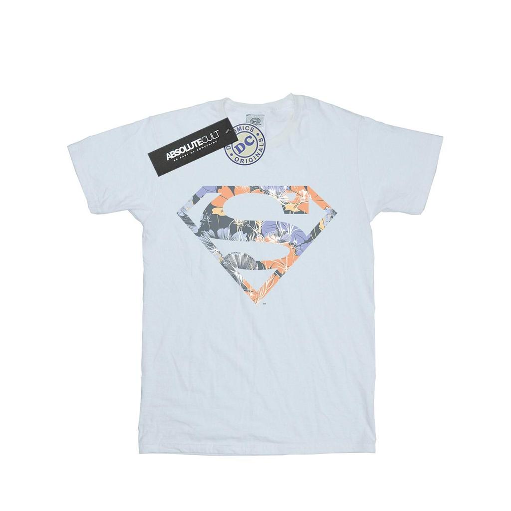 DC Comics Mens Superman Floral Logo 2 T-Shirt