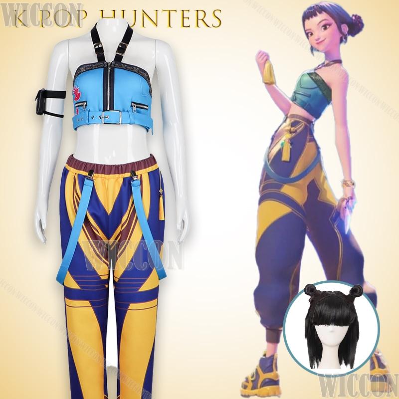 KPOP Демон Зои Хантрикс Охотники Косплей Одежда Элегантное Платье Ведьмы Аниме Девичья Группа Сценический Наряд Полный Комплект Хэллоуин Карнавал Кос