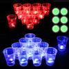 Six Senses Media Dark Beer Pong Beer Pong Party Cup 22 Clear LED Beer Pong Cups and Balls Set, Set, Glow-in-the-Dark