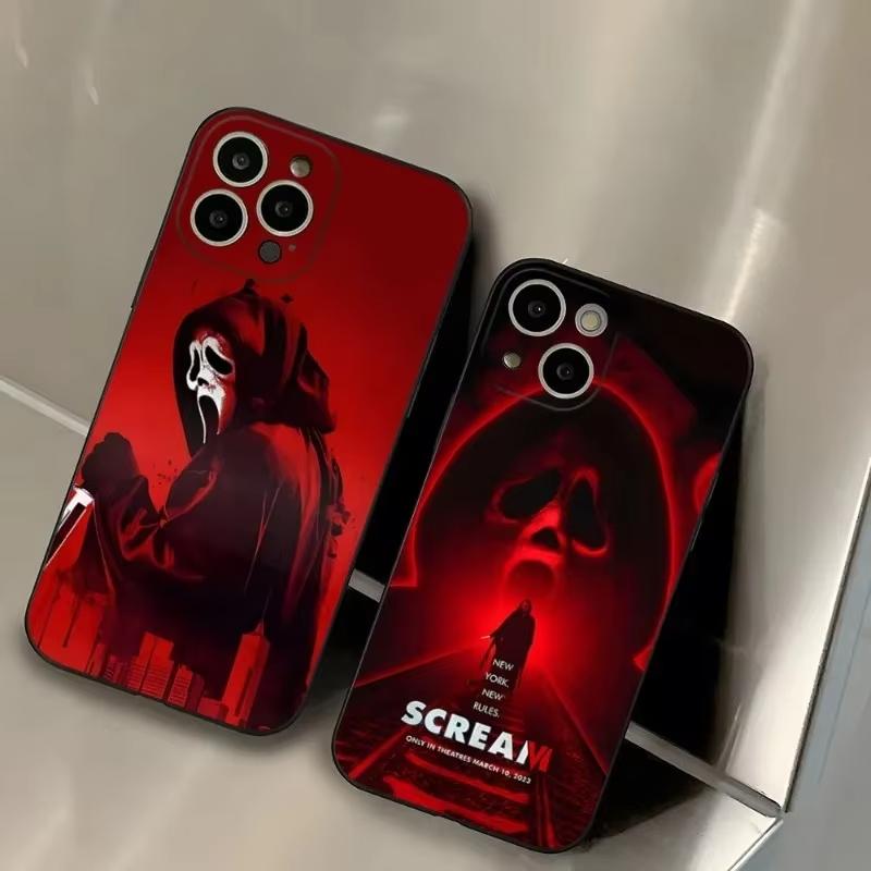 Чехол для телефона с рисунком Ghostface Horror Scream для iPhone 16 15 14 13 12 11 Pro Max XS X XR 7 8 SE Задняя крышка