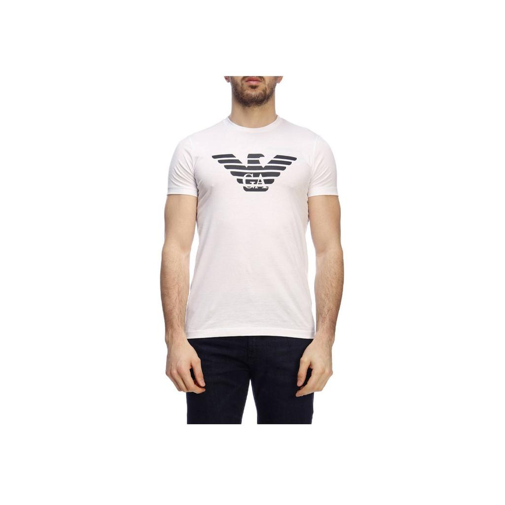 Emporio Armani Модная футболка с логотипом орла Мужские топы Белый 8N1T99-1JNQZ-0100