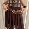 Gothic Wide Waist Belt Coffee Dress Jeans Belt Fashionable Women's Belt Ladies/Girls