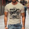 Я папа-байкер Принт Летняя футболка Мужская Мотоциклетная Графическая Футболка с Коротким Рукавом Свободная Футболка Хип-хоп Харадзюку Уличная одежда Мужская Футболка