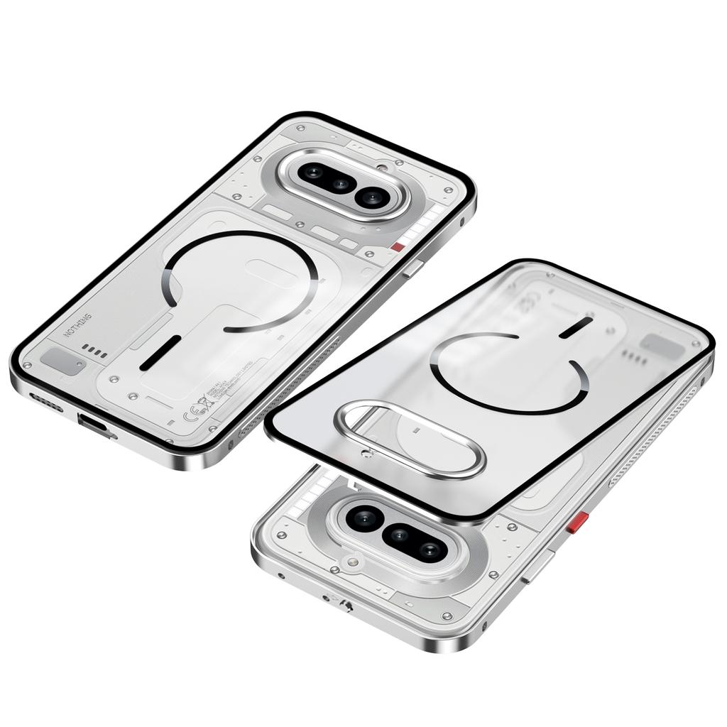 Чехол для Nothing Phone 4A Pro Phone 4A Алюминиевый Сплав Металлическая Рамка Бампер Матовый Акрил Magsafe Беспроводная Зарядка Чехол