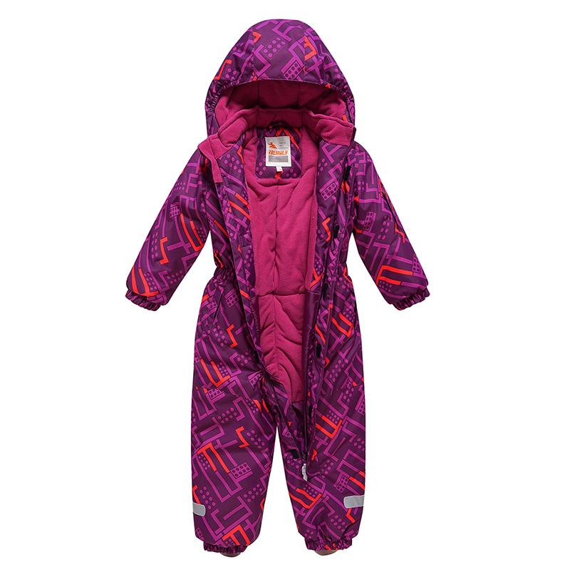 Зимний комбинезон для девочек VALIANLY, детский лыжный костюм, цельный детский зимний комбинезон, водонепроницаемые ветрозащитные лыжные комплекты