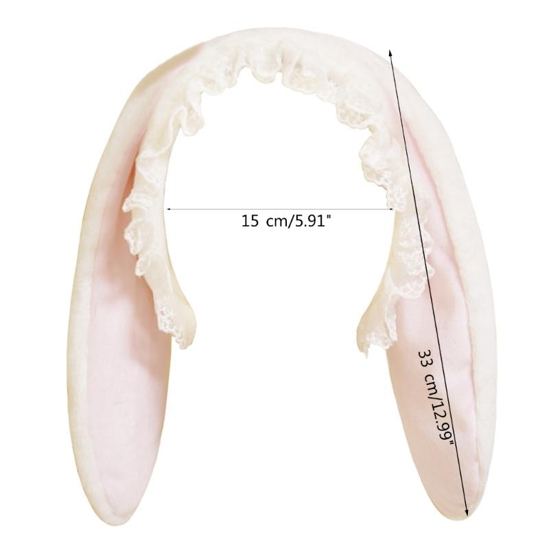 Plush Rabbit Ears Headband Cosplay Costume Hairhoop Party Props Headpiece ComicShow Headdress Girls Anime Accessories