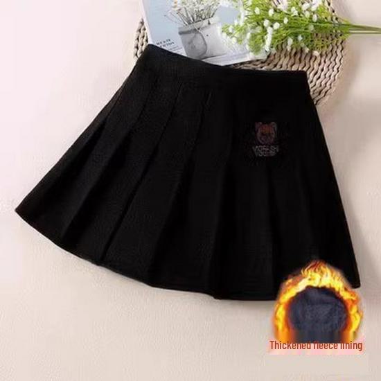 Юбка из шерстяной ткани для девочек на весну, осень и зиму — универсальная короткая юбка для школьников среднего и старшего возраста
