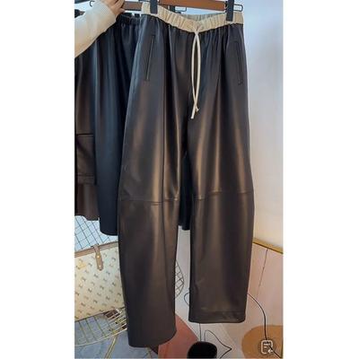 Женские осенне-зимние брюки из искусственной кожи, прямые, свободные, повседневные, узкие, широкие брюки