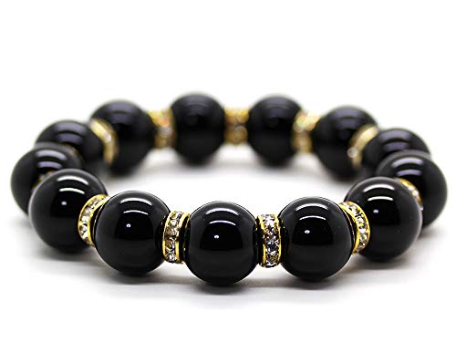 AAAA лучший натуральный камень оникс 16 мм молитвенный браслет из бусин натуральный камень [Sekki] [b103]