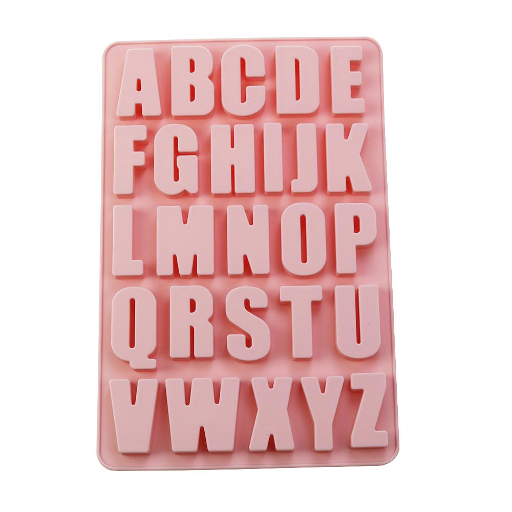 1Pcs Silica Gel 26 Capital Letters Cake Mold 26 Hole Letters Chocolate Mold DIY Large Letters Rectangle