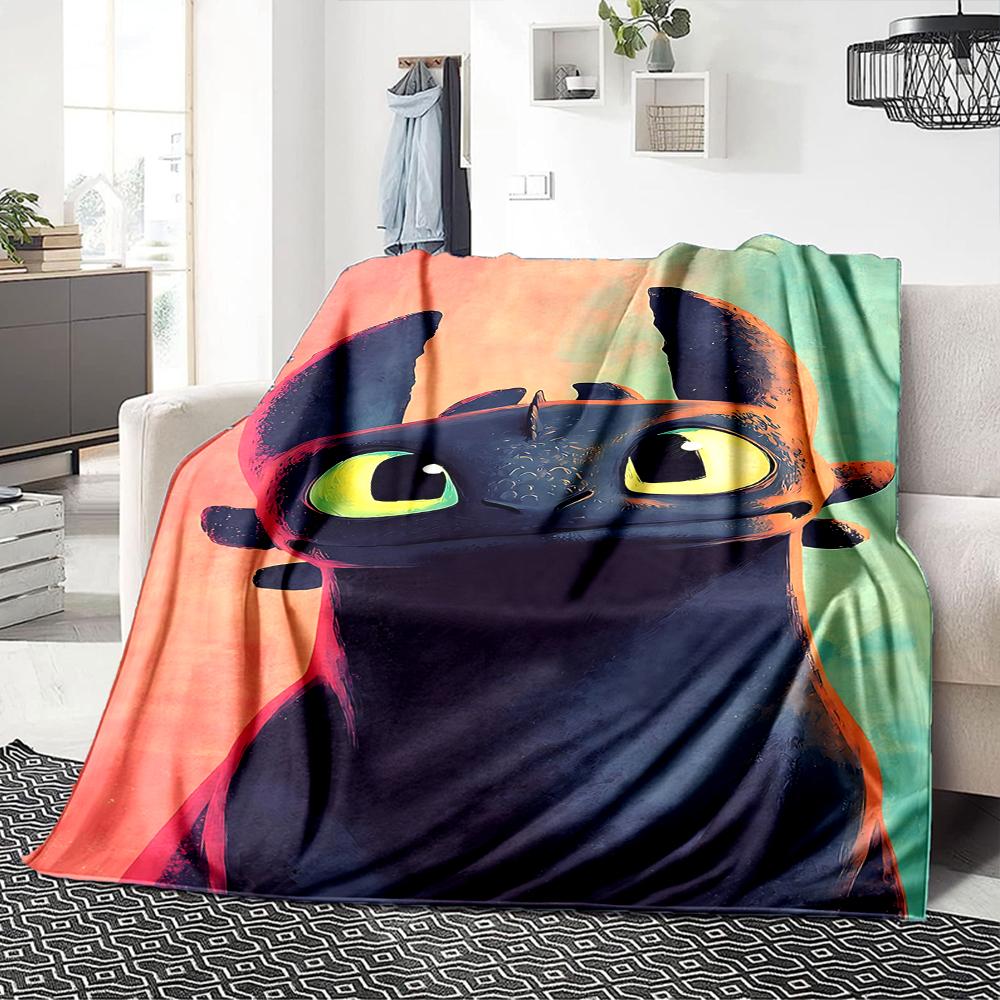 Dragon Yellow Eyes Blanket Soft Throw Blanket For Home Bedroom Bed Sofa Travel Office Solid Christmas Blanket