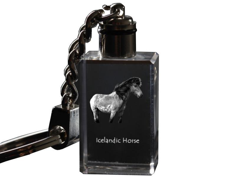 Icelandic Horse - Crystal Pendant with Photo of a Horse, Illuminated Pendant, Unique Gift by Art-Dog Brand
