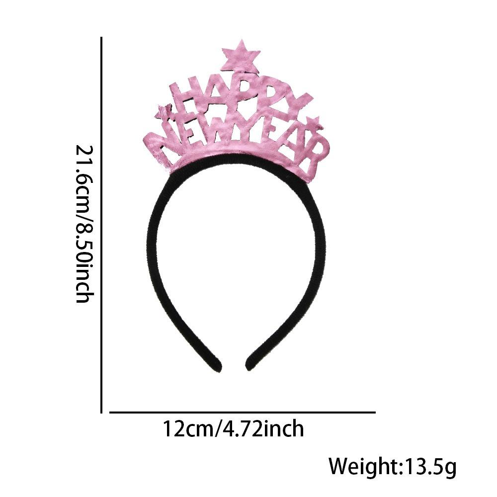 Gold Silver Happy New Year Headband Glitter Party Photo Props  Party Supplies