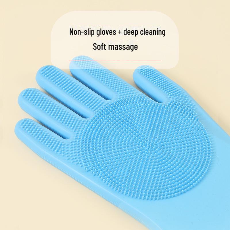 Перчатки для купания домашних животных: Утолщенная массажная щетка против царапин и укусов для собак и кошек