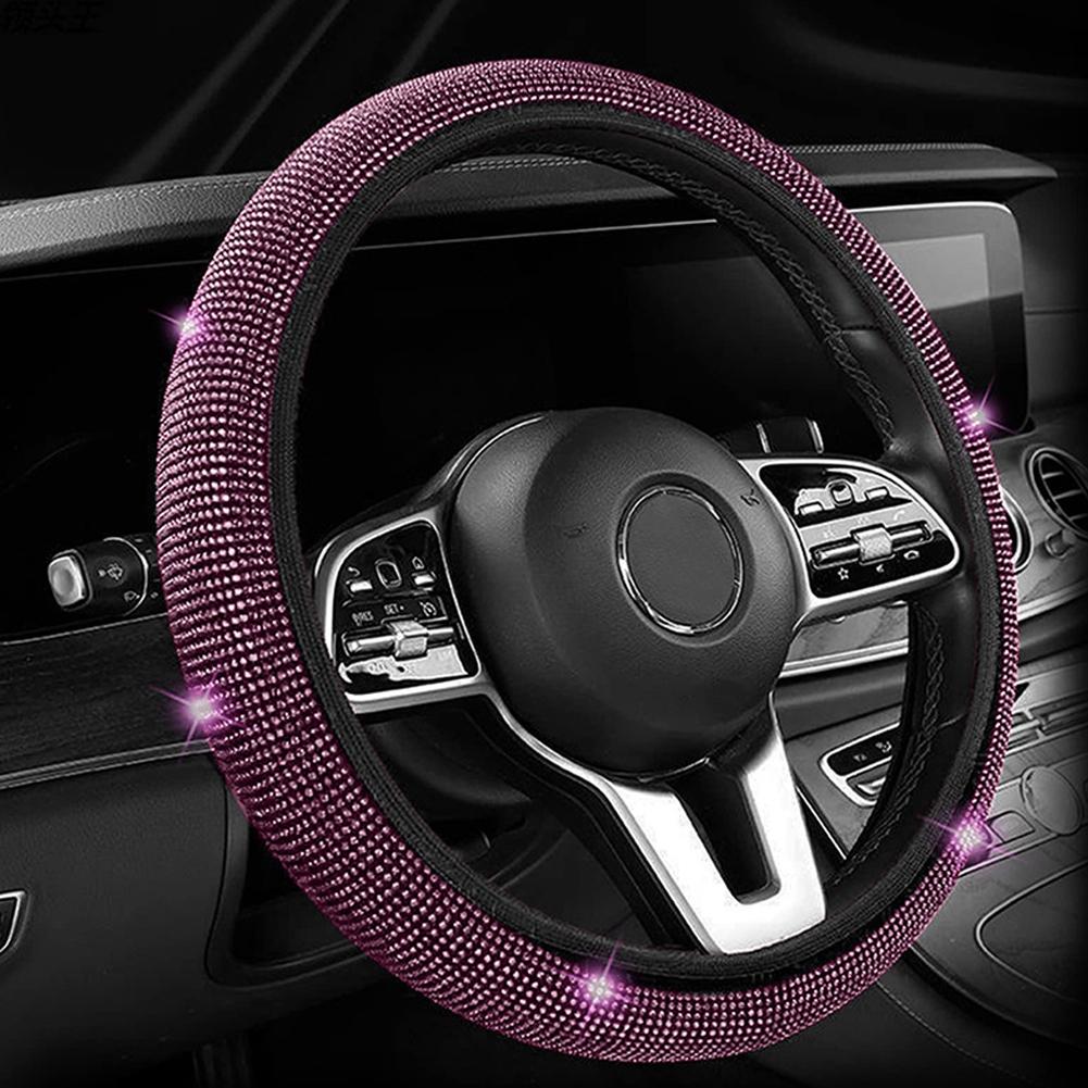 Чехол на руль автомобиля с бриллиантовым кристаллом для внешнего диаметра 14 1/2-15 дюймов, автомобильные аксессуары, автомобильный стиль W4t9