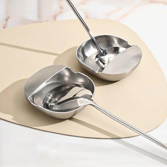 Подставка для ложки из нержавеющей стали для плиты, кухонной столешницы, самоподдерживающаяся подставка для половника, подставка для кухонных принадлежностей для ложки, лопатки