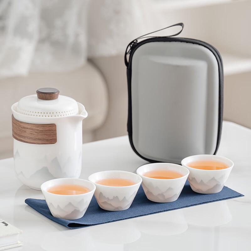 Xunyi Lingxue Portable Ceramic Travel Tea Set