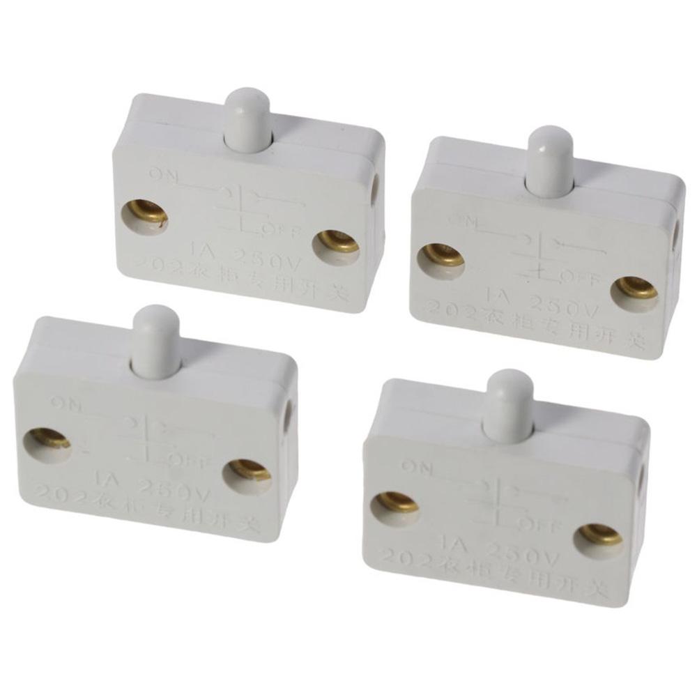 4pcs Silver Wardrobe Light Switc PA Press Switch Portable Cabinet Door Control Switch  Electrician