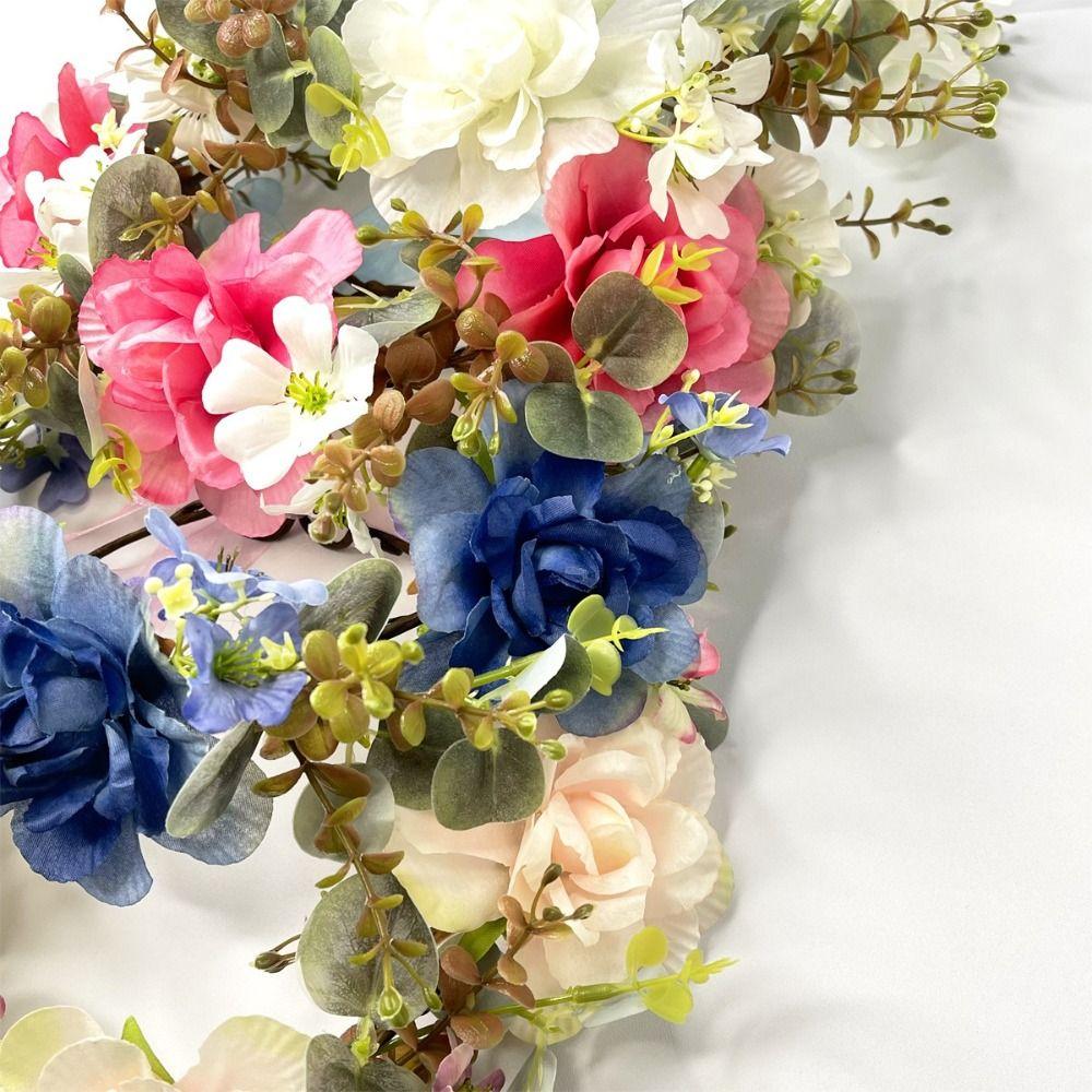Boho Fluffy Flower Headdress Gradient Sweet Flower Crown Artificial Flower Headband  Weddings