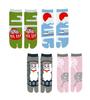 Noren Tabi Set of 4 Tabi Socks for Made In Japan with Nara Crew Length and Japanese for and Unisex Kids' Socks, (Japanorama/Lucky) Two-Toe Kids,