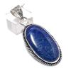 Lapis Lazuli Gemstone Handmade 925 Sterling Silver Jewelry Pendant 2.05" d8E86