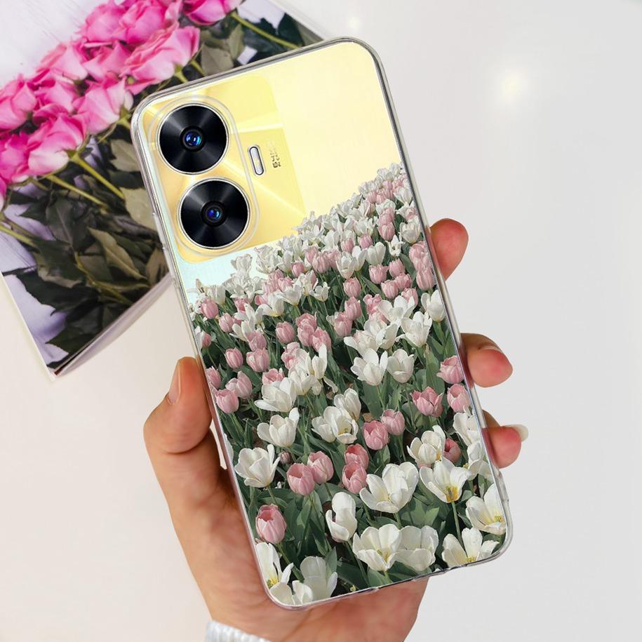Чехол для OPPO Realme C55 2023 Популярный Мраморный Тонкий Мягкий Силикон Прозрачная Крышка Для Realme C55 4G RMX3710 C 55 RealmeC55 Чехлы для Телефона