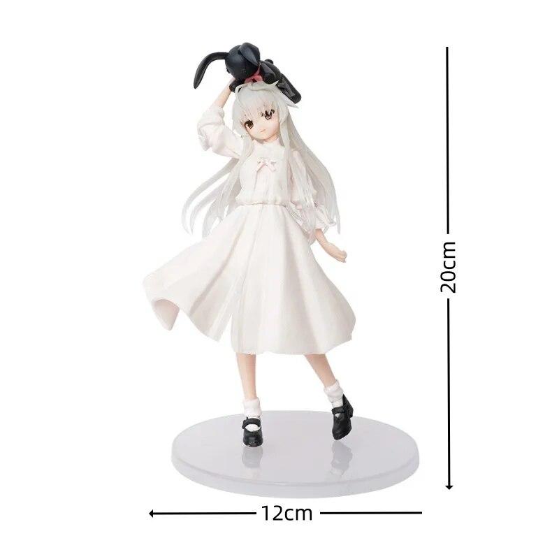 Anime Kasugano Sora Kawaii Girl White Dress Standing PVC Collection Model Figure Toy