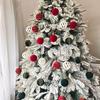 New Christmas Tree Decoration 6cm 30 Plastic Balls Swan Plush Fabric Plush Plush Colorful Christmas Ball Pendant