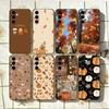 Осенние листья P-тыква Чехол для телефона Samsung Galaxy A73,A72,A71,A70,A53,A52,A51,Мягкий силиконовый черный чехол