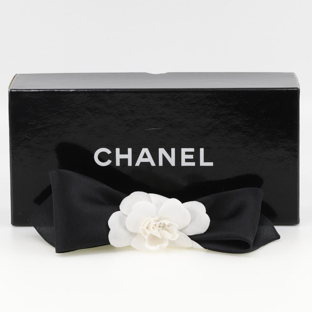 CHANEL camellia ribbon Valletta Black / white Satin/textile ribbon Women Used