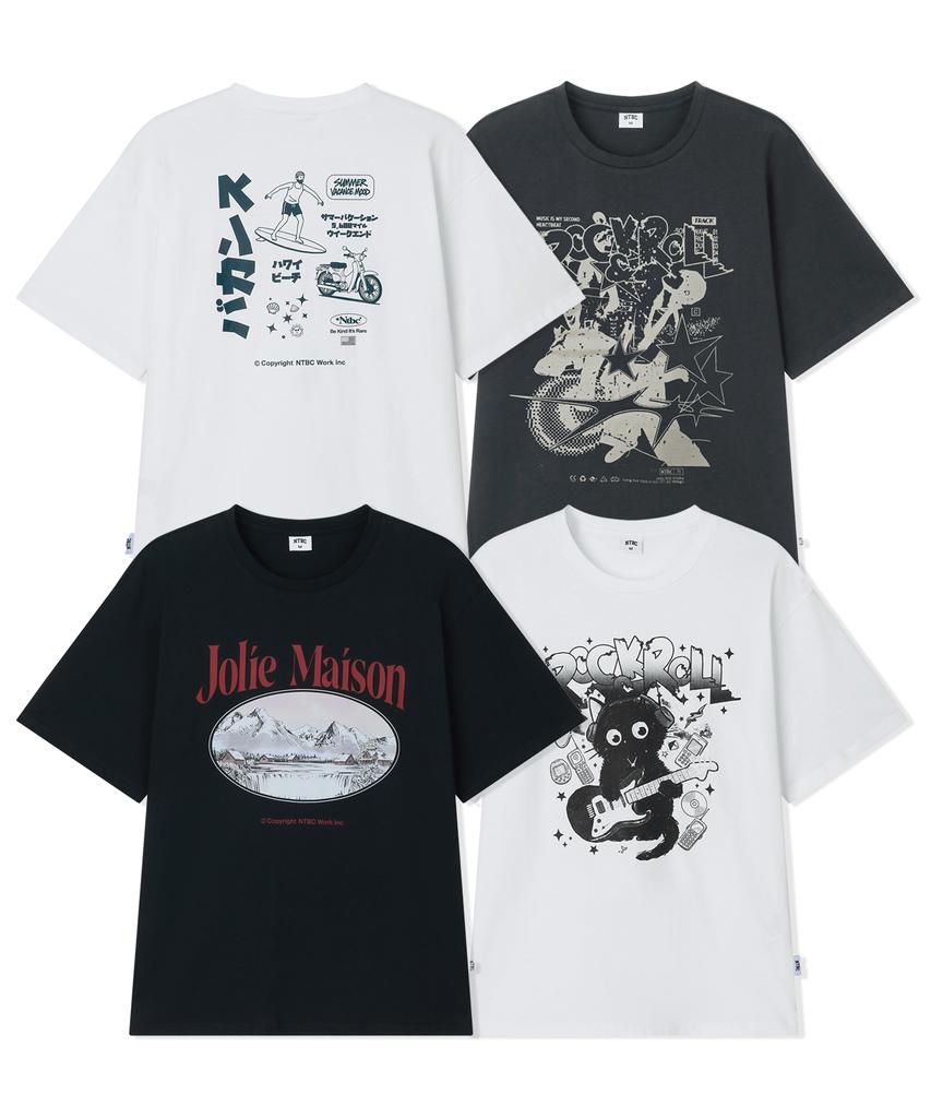 NTBC Daily Oversized Graphic Short Sleeve T-Shirt (Type C)
