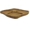 Plate Wooden Board Bamboo Plate Compartments For Snacks Dishes Cakes