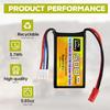 2PCS 7.4V 500mAh 30C Lithium Batteries with JST-2P Plug for Remote Control Helicopters, 4-Axis Airplanes, Small Aircraft, FPV Racer Drones, RC Cars, T