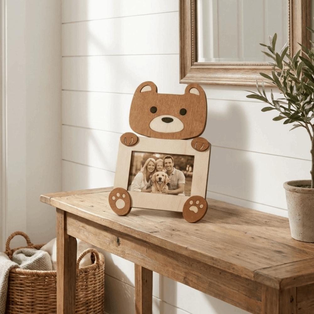 Cute Pet Keepsake Frame Handmade Wooden Photo Frame Creative Picture Display Stand Home Decoration