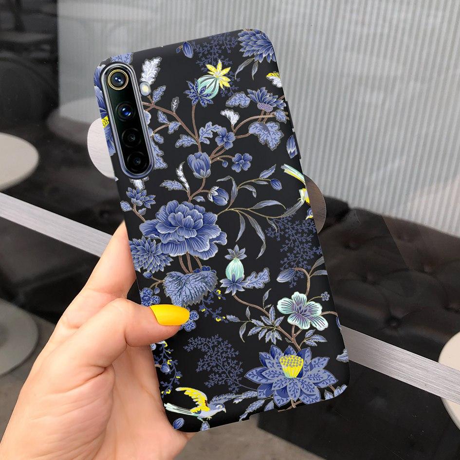 Для Realme 6 6 Pro Чехол Милые Узоры Молочной Коровы и Цветов Мягкая Задняя Крышка Для OPPO Realme 6 6S 6Pro RMX2061 Coque Funda Realme6 Capa