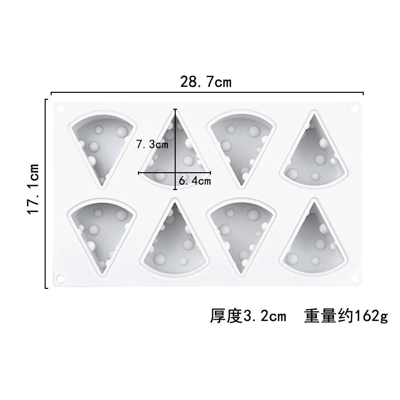 3D Mousse Cake Baking Mold Heart Cheesecake Dessert Diamond Monoporcji Silicone Mould Candle Soap Making Supplies Pastry Tools