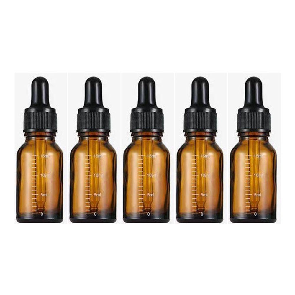 5 шт. 5-100 мл градуированная бутылка-капельница с силиконовой головкой, пустой диспенсер для эфирного масла, высококачественная светонепроницаемая стеклянная бутылка для лекарств