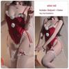Gorgeous Lingerie: Seductive Open-Crotch Bunny Girl Bodysuit Christmas Costume Set