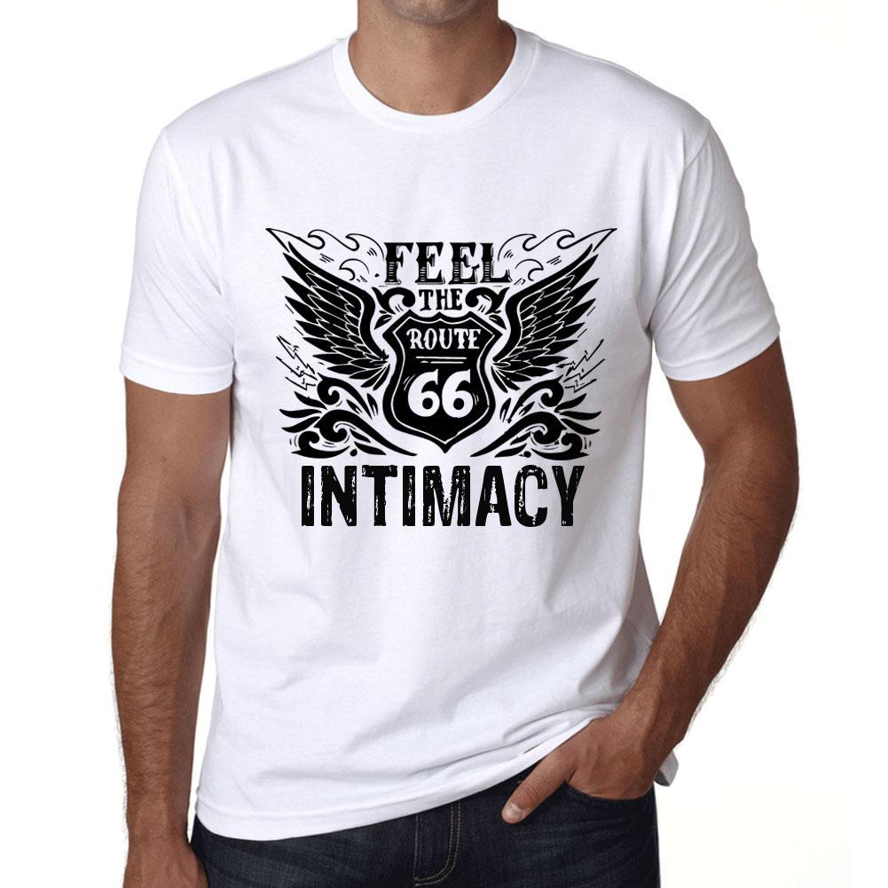 Men’s Vintage Tee Shirt Graphic T Shirt Feel The Intimacy White