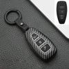 Carbon Fiber Smart Car Key Cover Case For Ford Focus MK3 MK4 Kuga Escape Ecosport New Fiesta With Keyring